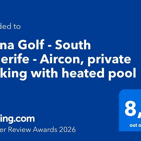 Mona Golf - South Tenerife - Aircon, Private Parking With Heated Pool *